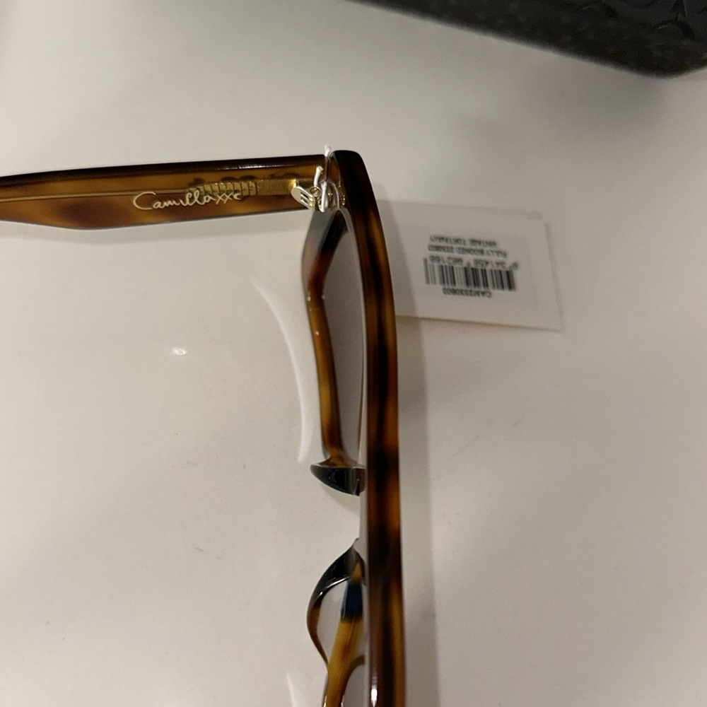 CAMILLA *Fully Booked* XL oversized square tortoise acetate statement sunglasses - Picture 6 of 7